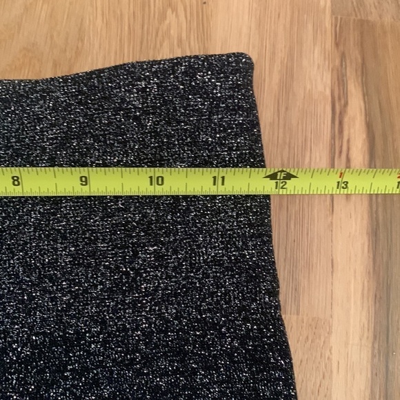 One 5 one Metallic Glitter High Waisted Leggings Black and Silvery Women’s S/M - Picture 9 of 11